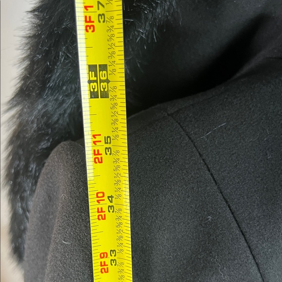 WHBM • NWT Black Fur-Collar Pea Coat - Picture 10 of 10